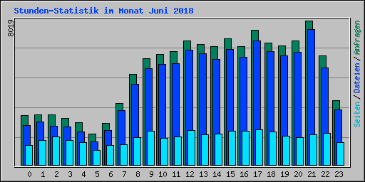 Stunden-Statistik im Monat Juni 2018