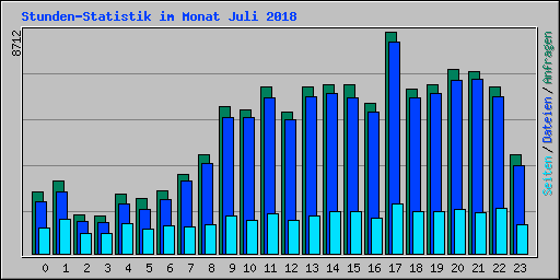 Stunden-Statistik im Monat Juli 2018