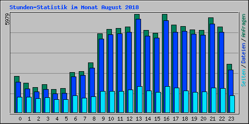 Stunden-Statistik im Monat August 2018