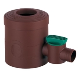 Regenwasserfilter Regensammler mit Absperrhahn braun für Fallrohre Ø 68 - 100 mm und Viereckfallrohre mit 60 x 60 mm zum Befüllen von Regentonnen, Regenfässer und Regenwassertonnen - 1